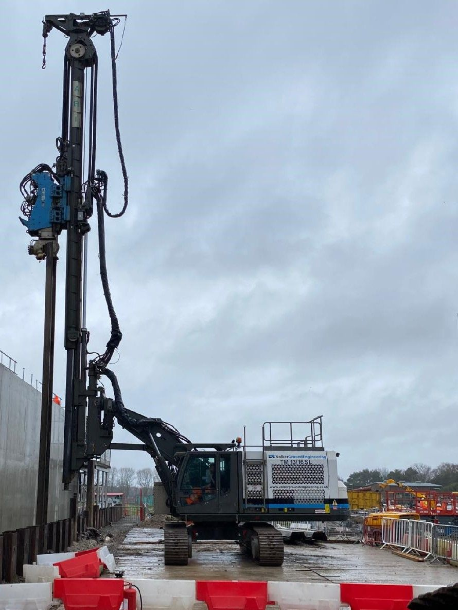 Piling rig on site.