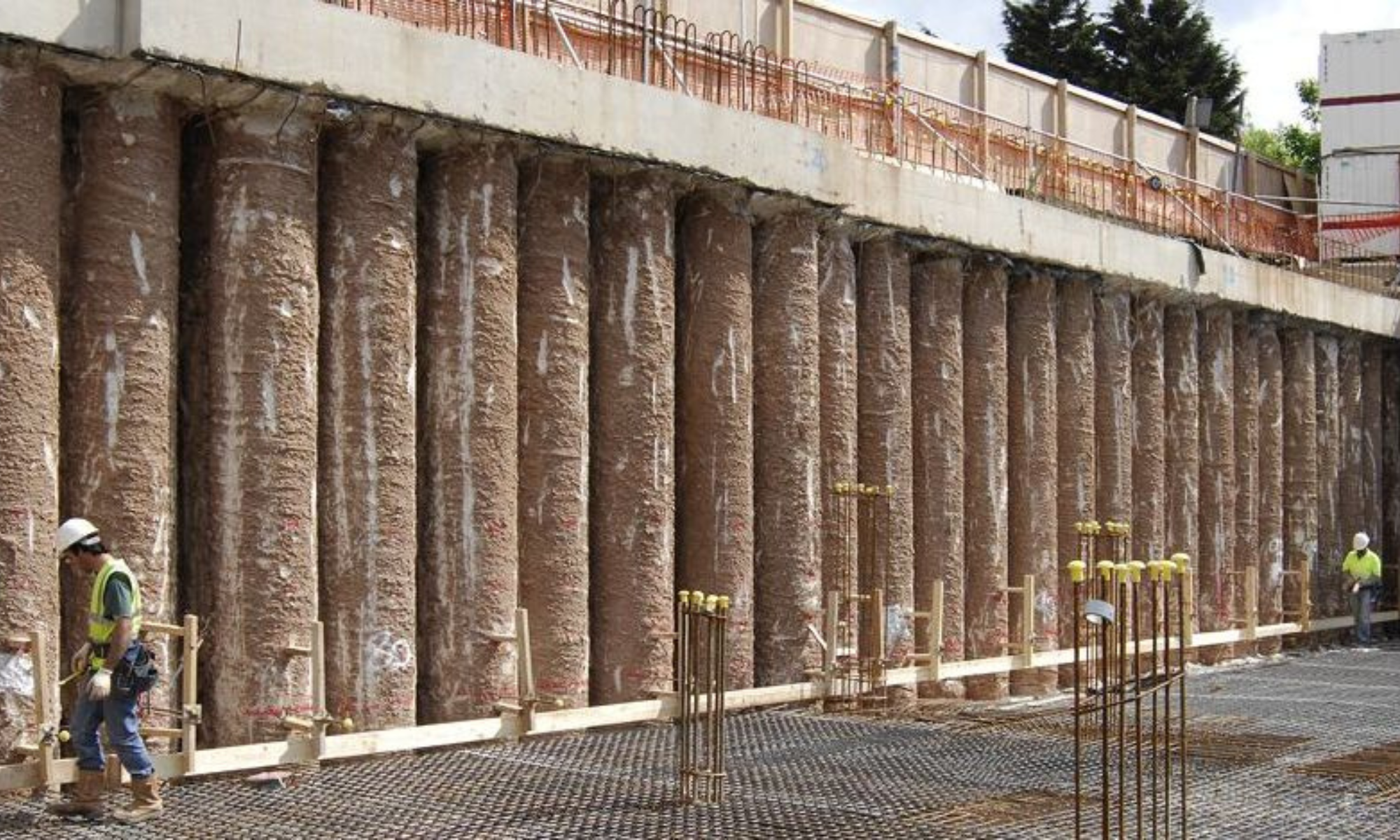 piling work on a construction site