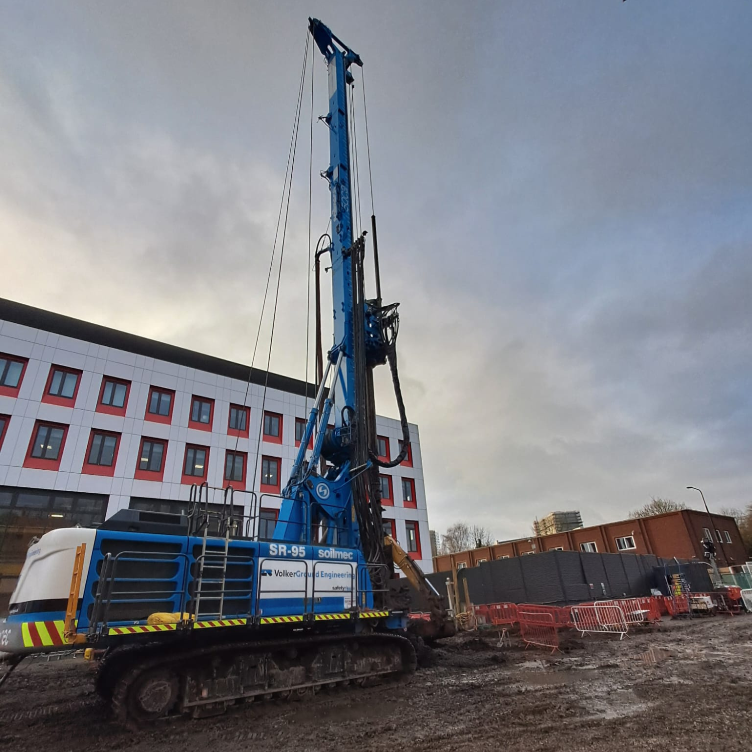 Piling rig on site.