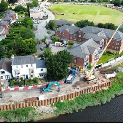 Piling rig on site at preston.