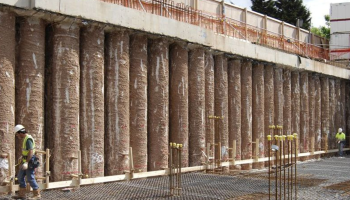 piling work on a construction site