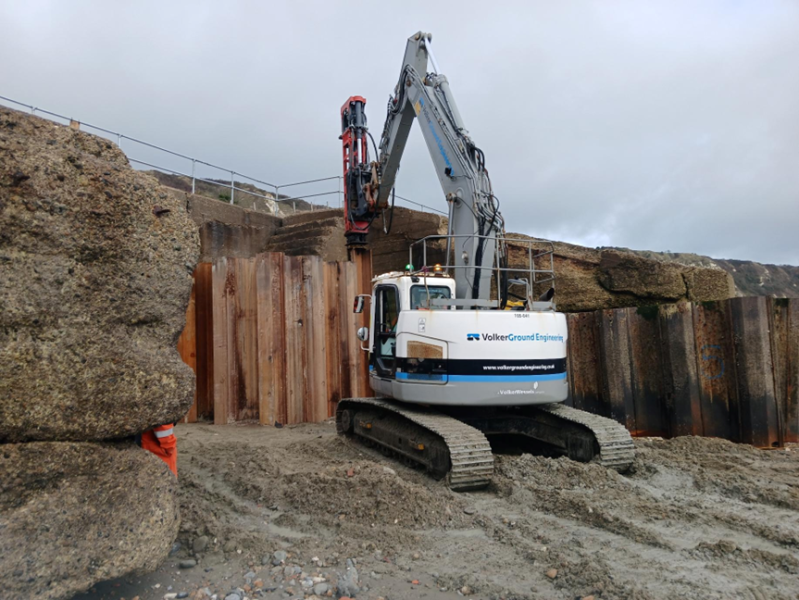 VolkerGround Engineering at the Folkestone Warren Sea Defences